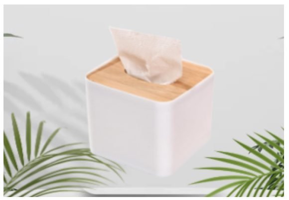 Wood Lid Tissue Dispenser (Cube)