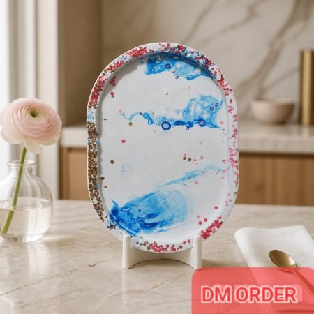 Custom Blue and White Arch Tray