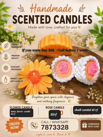 Handmade Scented Flower Candle
